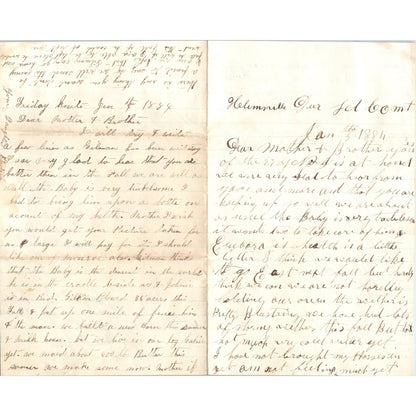 1884 Handwritten Letter Gilman G. Welch Deer Lodge Montana AF7-E6