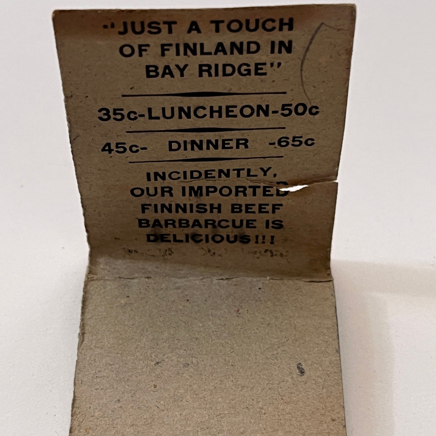 Koffee Kabin 4th Avenue Brooklyn Bay Ridge Vintage Matchbook Cover TB6-MB1-6