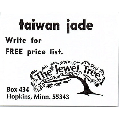 The Jewel Tree Taiwan Jade Hopkins MN 1972 Ad AF8-M1