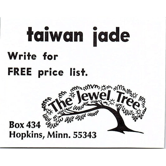 The Jewel Tree Taiwan Jade Hopkins MN 1972 Ad AF8-M1