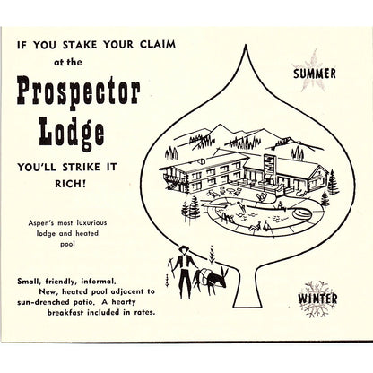Prospector Lodge Aspen CO 1958 Ad AG1-H4