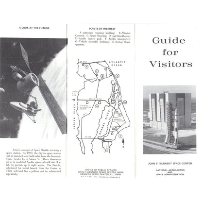1972 John F. Kennedy Space Center Guide For Visitors Travel Brochure AF7-E1