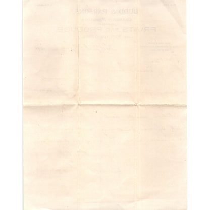 1895 Budd & Parsons Fruits and Produce New York Receipt Letterhead D24