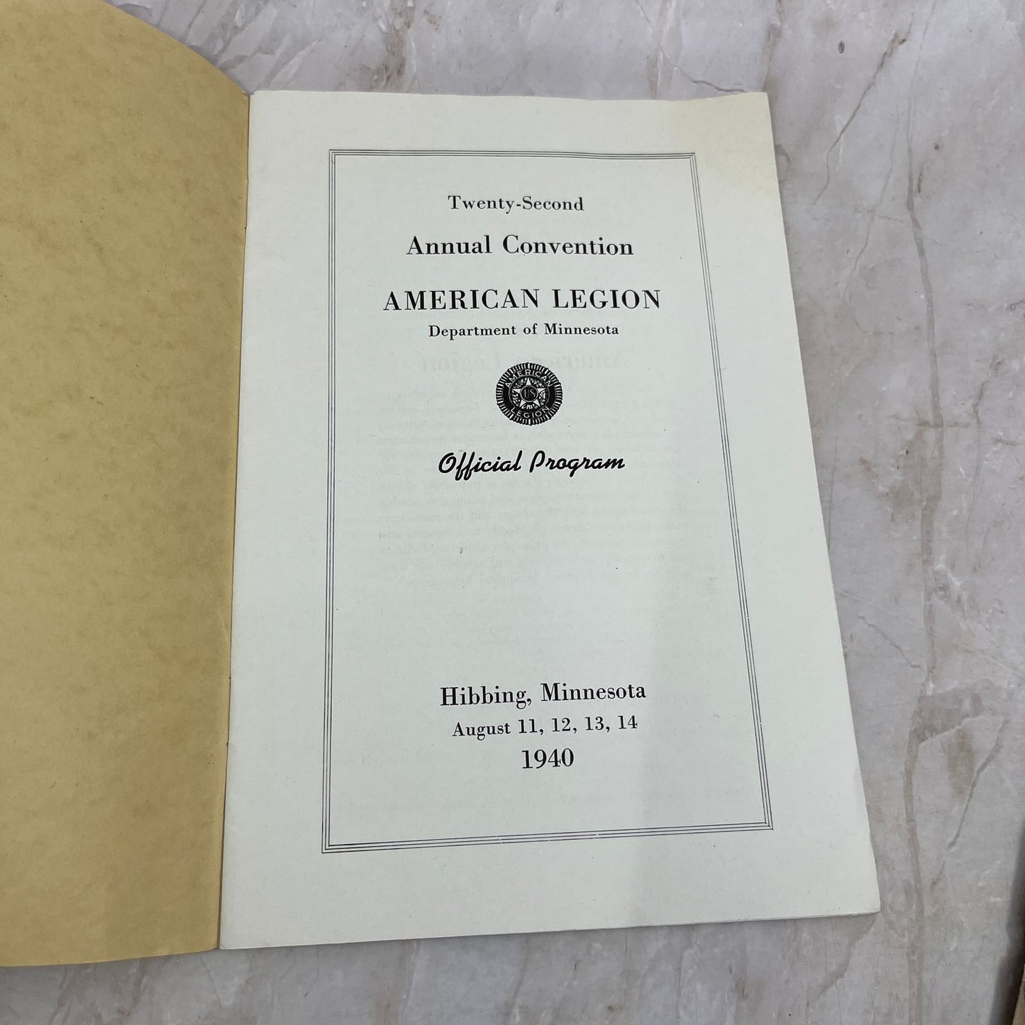 Vintage 1940s-50s Minnesota American Legion Convention Ephemera TI9-P2