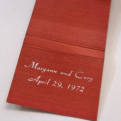 Maryann and Cory Wedding April 29, 1972 Monogrammed Matchbook Cover TB6-MB1-11