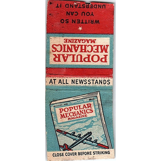 Popular Mechanics Magazine Vintage Matchbook Cover SC7-Y8