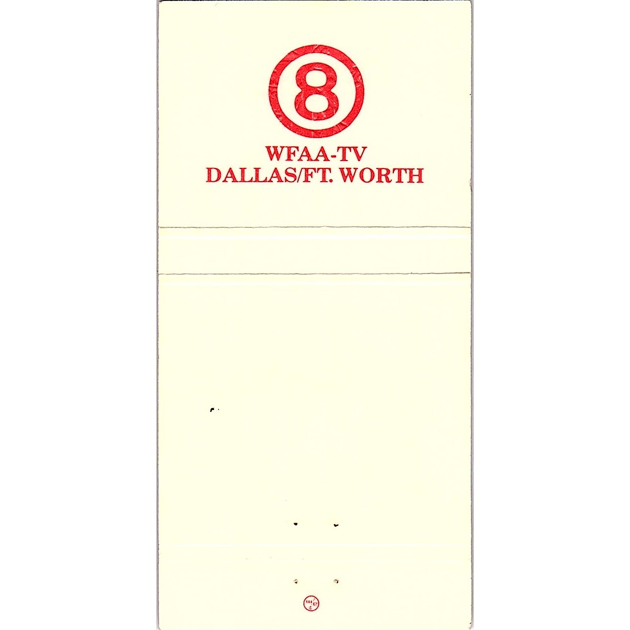 WFAA-TV 8 Dallas Fort Worth Seasons Greetings Vintage Matchbook MM4-10