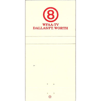 WFAA-TV 8 Dallas Fort Worth Seasons Greetings Vintage Matchbook MM4-10