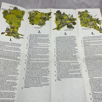 1972 20 Scenic Motor Tours to Take in Illinois Fold Out Travel Guide TH2-MP2