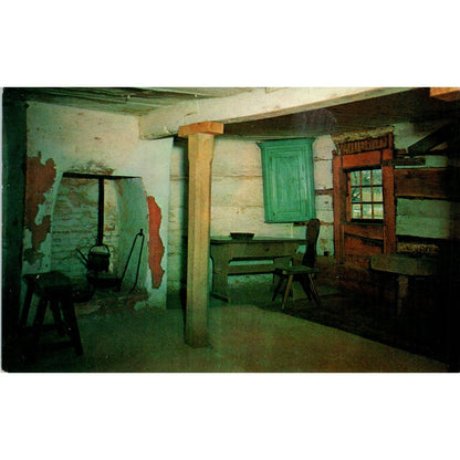 Ephrata Cloister First Floor Kitchen Pennsylvania Dutch Country Postcard PD7