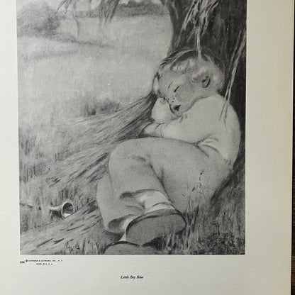Little Boy Blue - Bessie Pease Gutmann Lithograph Art Print 11x14 V8