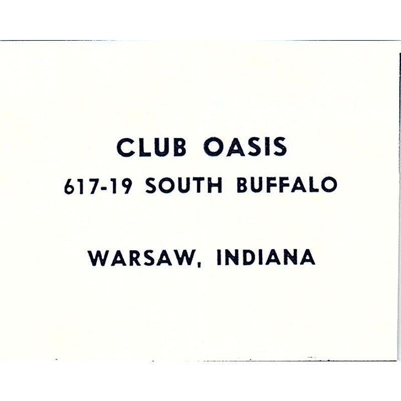 Club Oasis 617-19 South Buffalo, Warsaw Indiana 1964 Ad AG1-S12