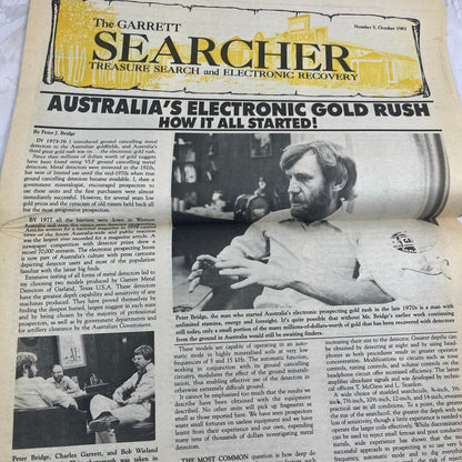 1983 Oct - The Garrett Searcher Newsletter Treasure Hunting Metal Detectors M20