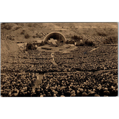 Sunrise Service in the Hollywood Bowl California Vintage Postcard PD10