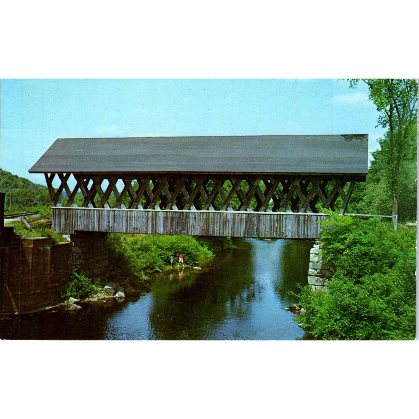Andover New Hampshire Covered Bridge Postcard PC7