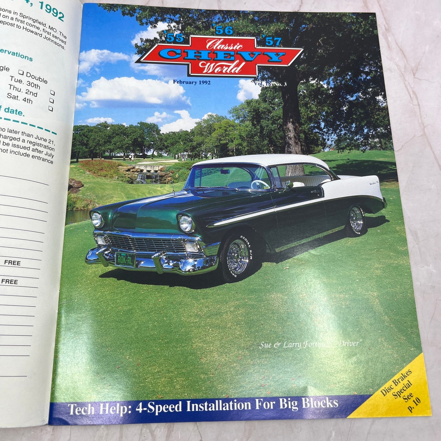 4-Speed Install for Big Blocks - '55, '56, '57 Classic Chevy World Feb 1992 M31