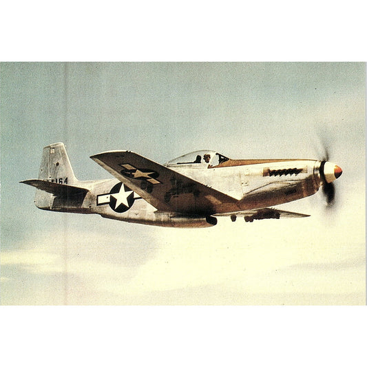 North American P-51H Mustang Jet Fighter Vintage Postcard AF9-H2