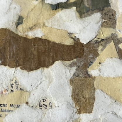 Original Framed Mixed Media Abstract Art Collage 10x12 "Topography"