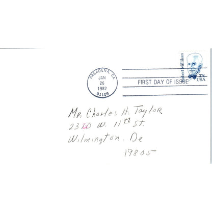 1982 Robert Millikan 37c Stamp First Day Issue Postal Cover TJ5-PC4