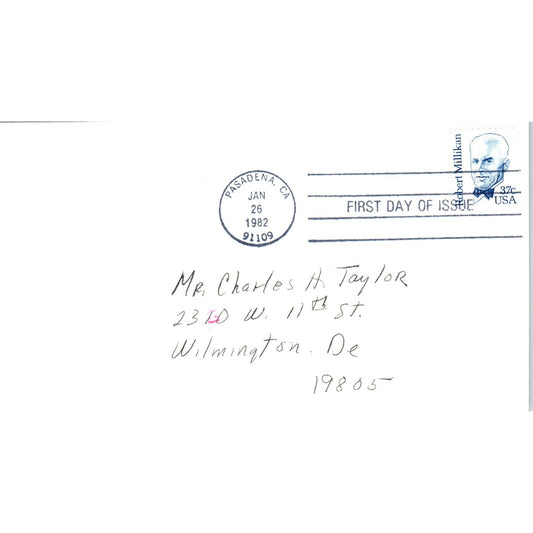 1982 Robert Millikan 37c Stamp First Day Issue Postal Cover TJ5-PC4