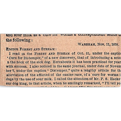 Nov 1878 Ross Dog Show Herefordshire Results 1878 Article AG2-S15
