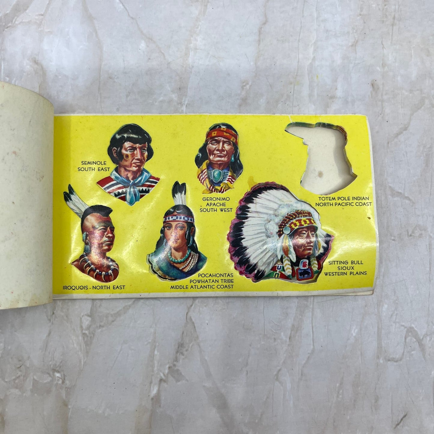 Vintage Dennison American Indian Seals Booklet TI8-S6