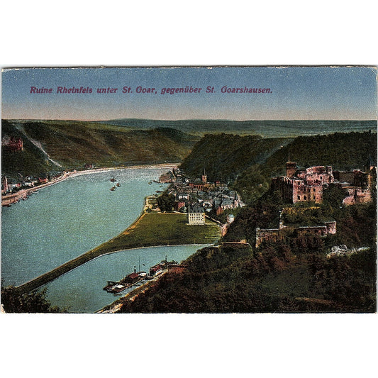 Ruine Rheinfels St. Goar Gegenüber St. Goarshausen German Antique Postcard PE9