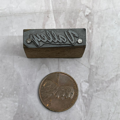 VALLEY Vintage Letterpress Printers Block Plate SF5-S