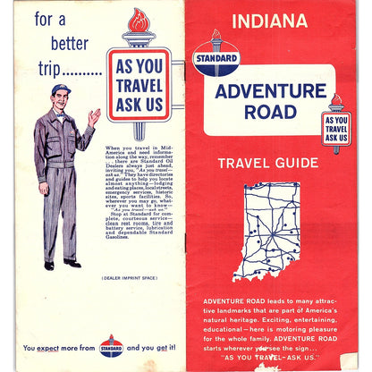 Indiana Adventure Road Travel Guide Vintage Travel Brochure TH2-TB5