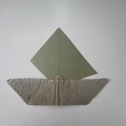 c1930 Dinner Menu on Paper Sailboat Mrs. Lennen, Mrs. Stevenson K23