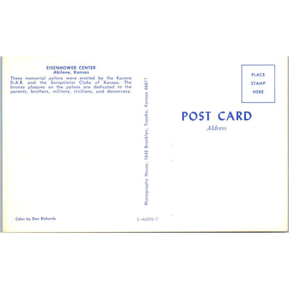 Eisenhower Center, Abilene Kansas Vintage Postcard PC17