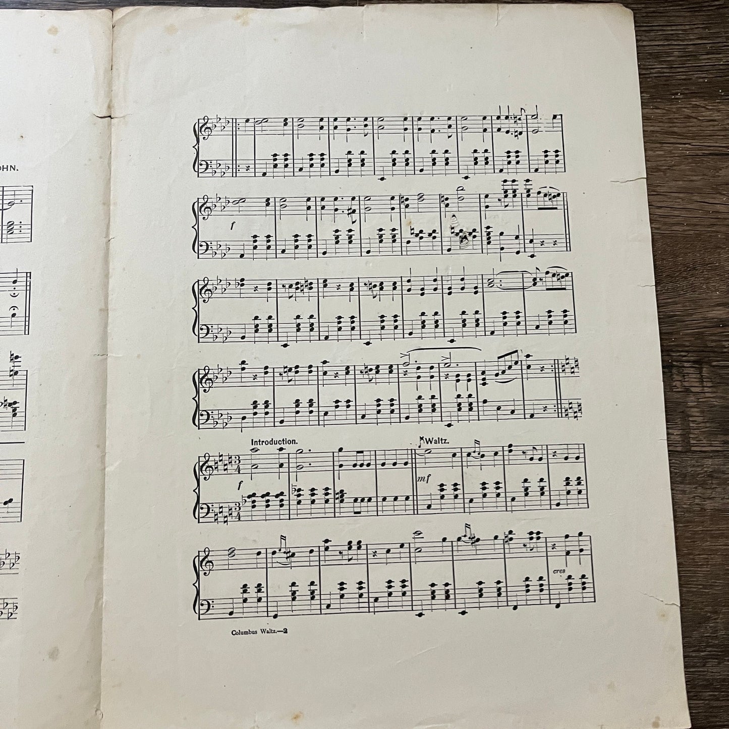 Columbus Waltz Composed by E. St. John 1893 Sheet Music V33-4