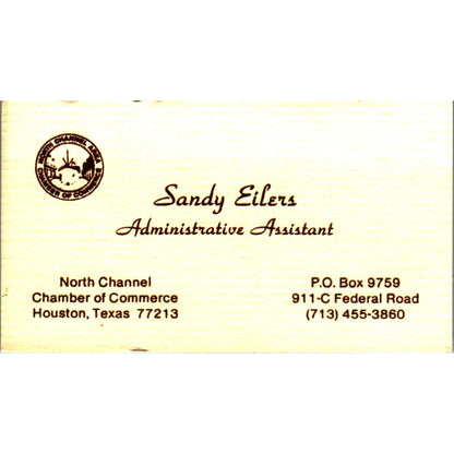 Sandy Eilers North Channel Area Chamber of Commerce Vintage Business Card SE3-B9