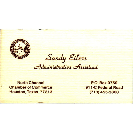 Sandy Eilers North Channel Area Chamber of Commerce Vintage Business Card SE3-B9