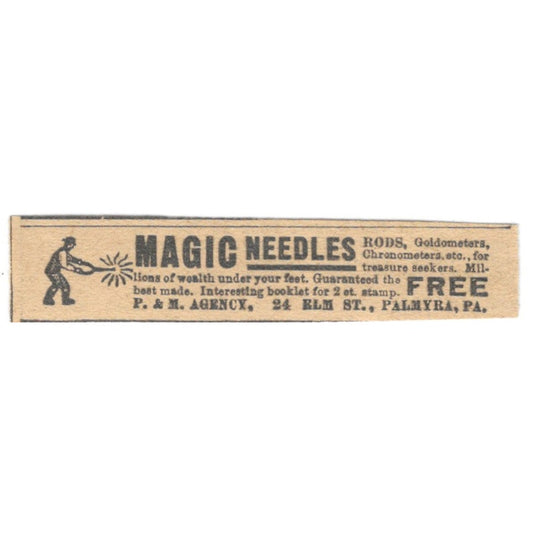 Magic Needles P & M Agency Palmyra PA 1910 Magazine Ad AF1-SS7