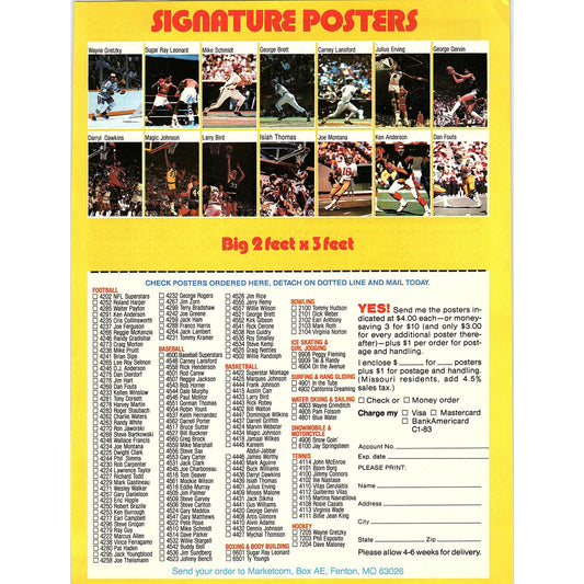 Signature Sports Posters Marketcom Fenton MO 8x11" 1983 Ad D26