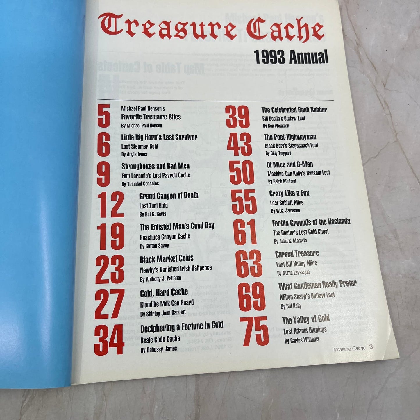 1993 Lost Treasure's Treasure Cache Magazine Annual Treasure Hunting M20