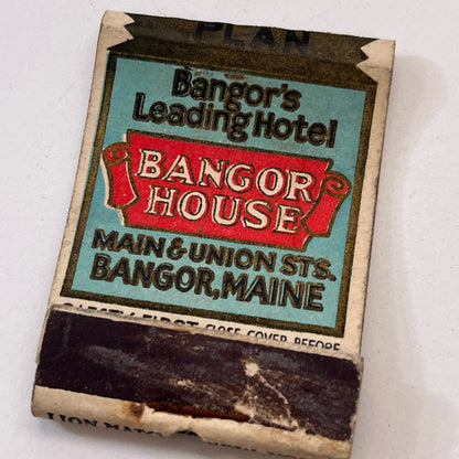 Bangor House Maine Vintage Matchbook Cover TB8-MB3-5