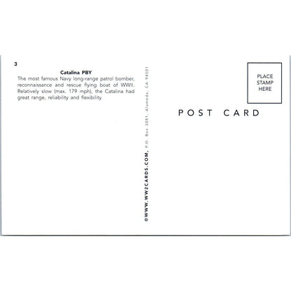 Catalina PBY Navy Patrol Bomber Vintage Postcard PC19