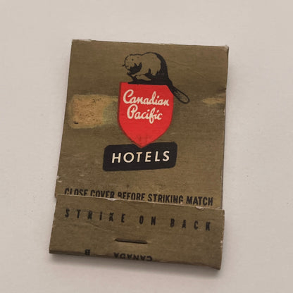 Chateau Frontenac Quebec Canadian Pacific Hotel Vtg Matchbook Cover TB8-MB2-4