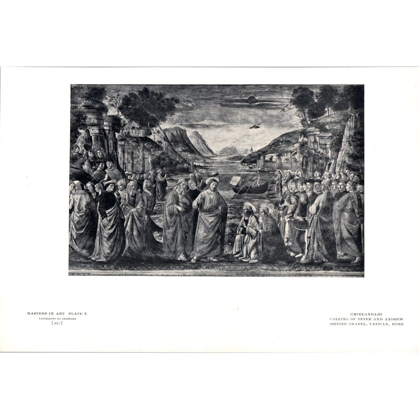 Calling of Peter and Andrew - Ghirlandaio c1905 Art Print D13
