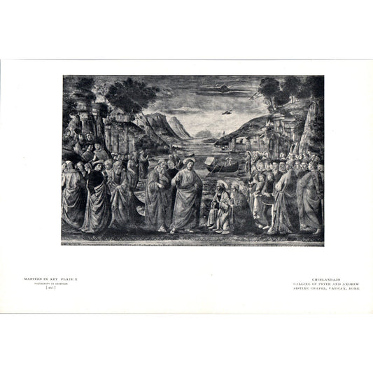 Calling of Peter and Andrew - Ghirlandaio c1905 Art Print D13