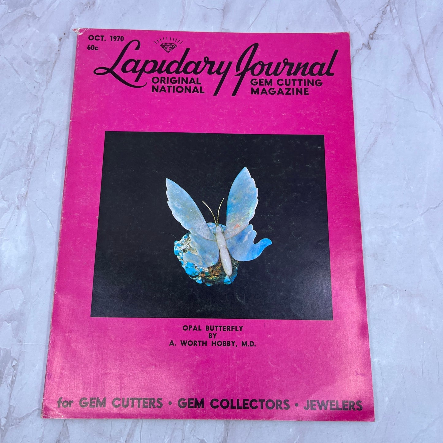 Opal Butterfly A. Worth Hobby - Lapidary Journal Magazine - Oct 1970 M24