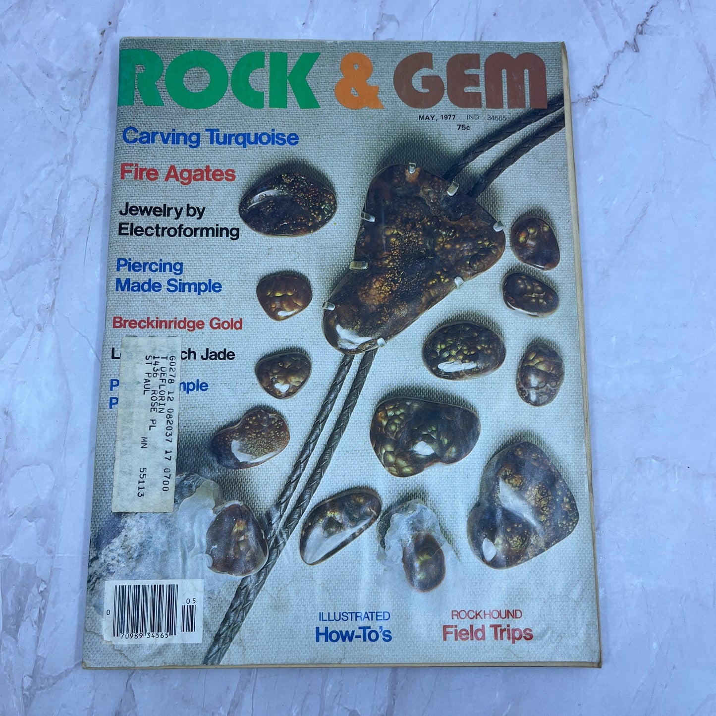 Breckenridge Gold, Fire Agates - Rock & Gem Magazine - May 1977 M24