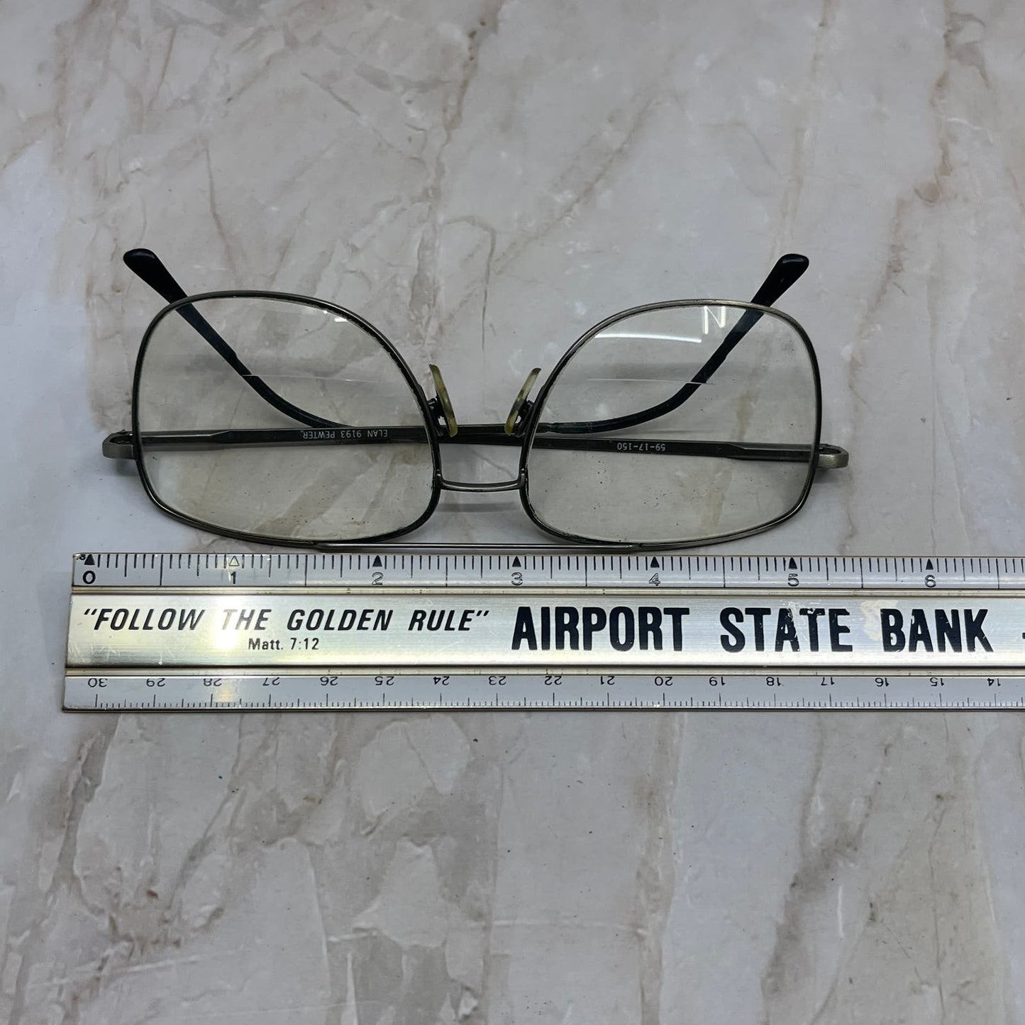 Retro Men’s Elan 9193 Pewter Aviator Sunglasses Eyeglasses Frames TD7-G6-2