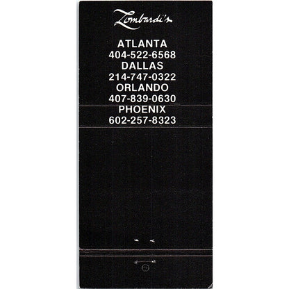 Lombardis in the West End Dallas Texas Vintage Matchbook TB6-MB2-8