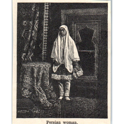Persian Woman 1901 Engraving AF2-P1
