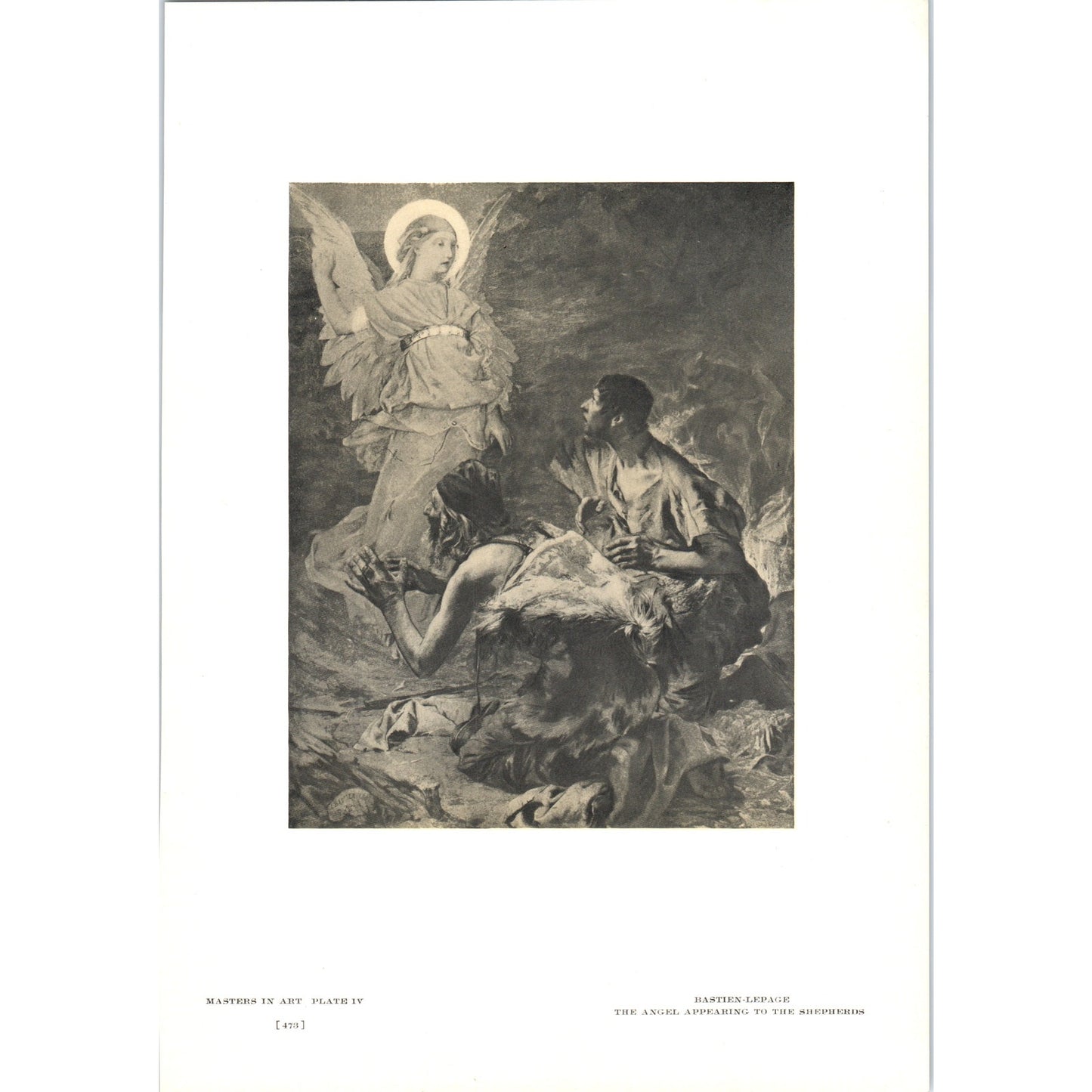 The Angel Appearing to the Shepherds - Bastien-Lepage 1908 Art Print AB8-MA9