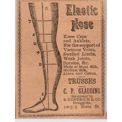 C.P. Gladding Elastic Hose Trusses Hartford 1901 Newspaper Ad AD8-HS5
