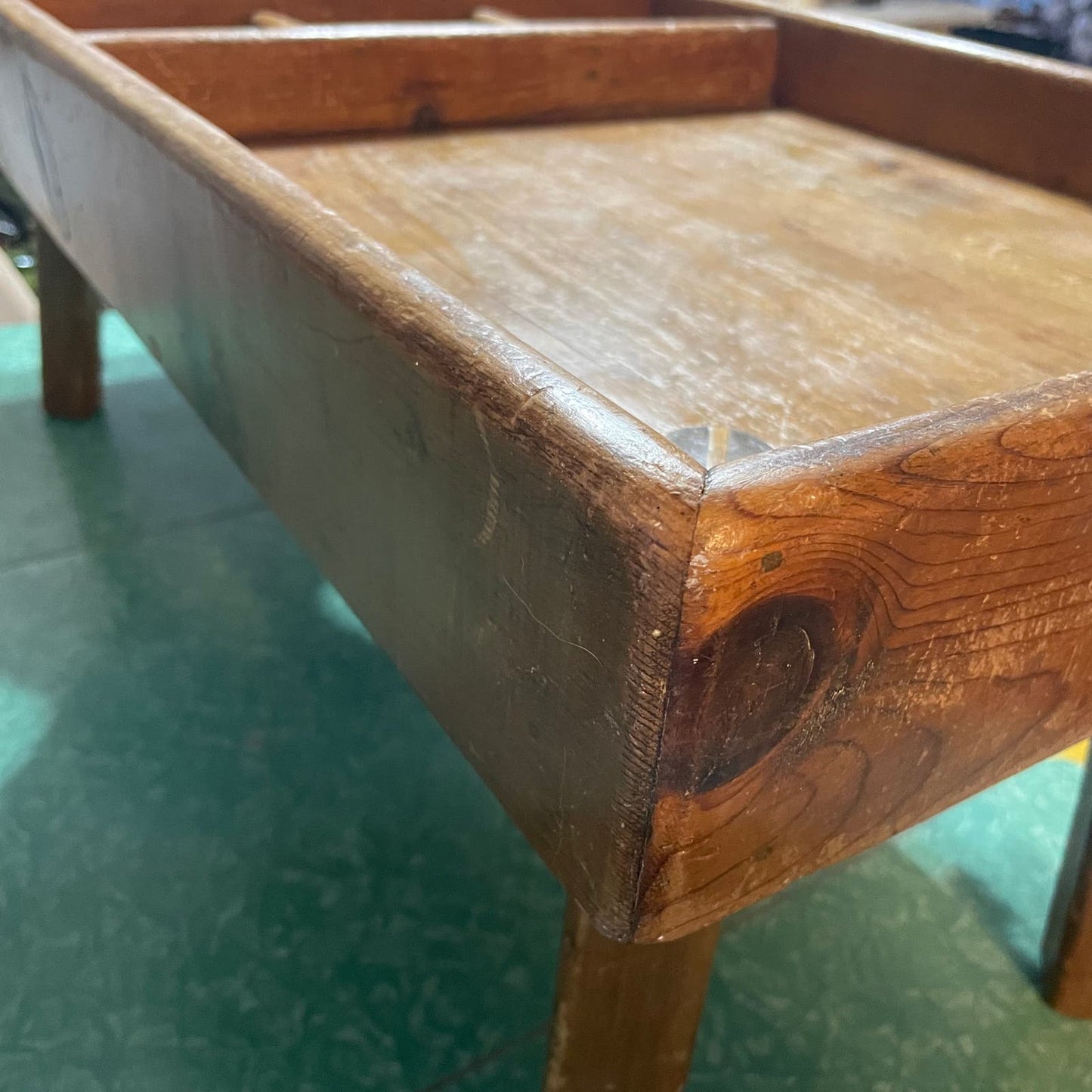 Vintage Handmade Primitive Wooden Solid Wood Cobblers Bench Coffee Table